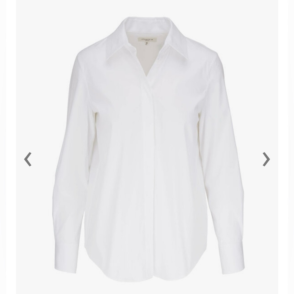Lafayette 148 New York White Button Down Shirt